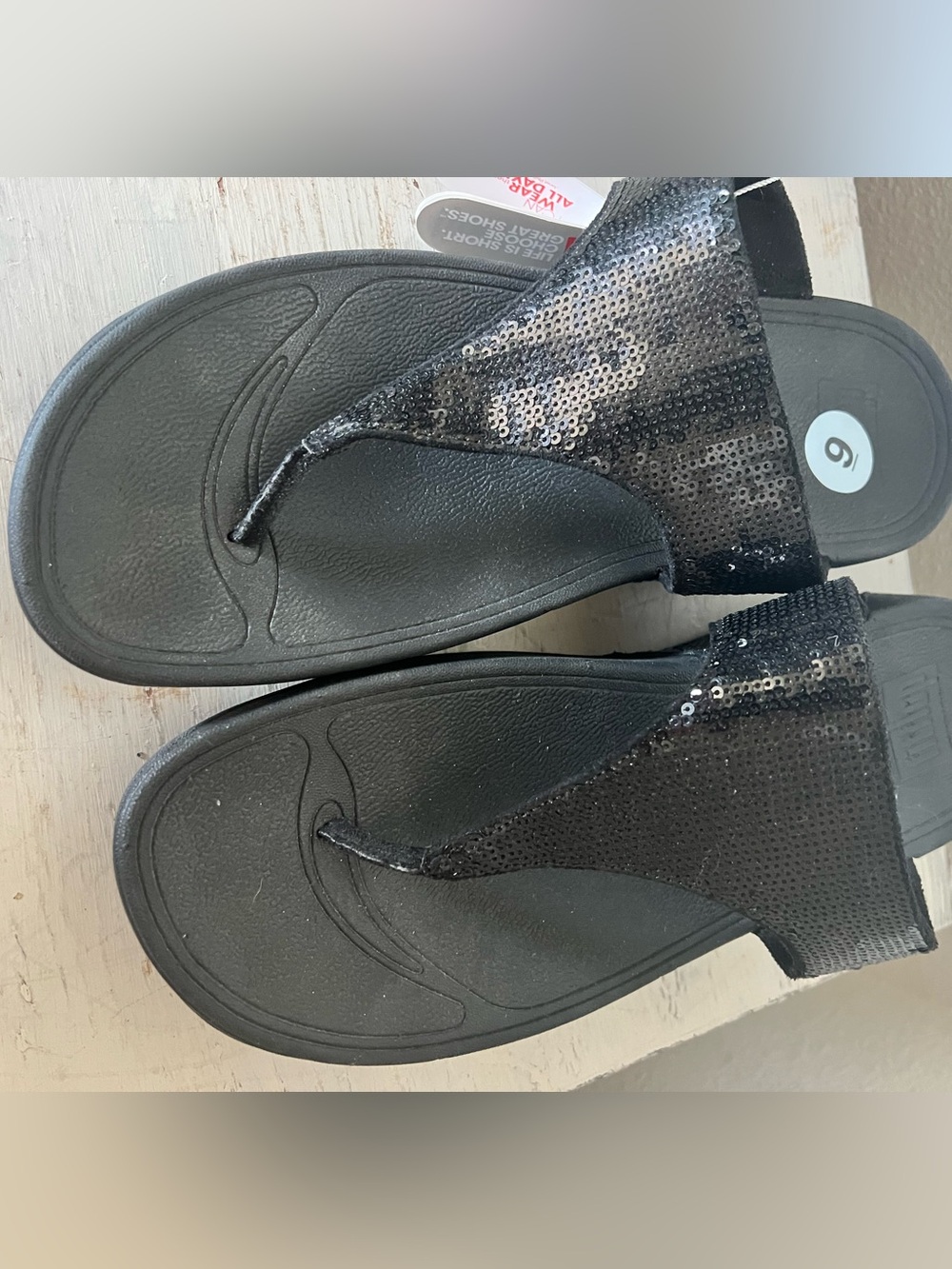 FitFlop sparkly shimmer sandals sz 9 NWT